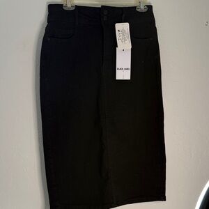 Black Label Classic Black Pencil Skirt